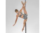 Short de pole dance blanc à graphismes femme