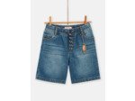 Bermuda en denim avec porte-clefs skate pour garçon