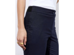 Pantalon 7/8 cigarette uni MARINE Femme