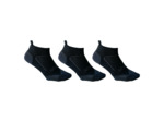CHAUSSETTES DE SPORT BASSES ARTENGO RS 900 NOIR GRIS LOT DE 3