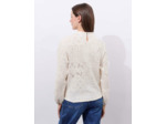 Top manches longues uni ECRU Femme