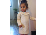 Robe-pull écrue pour bébé fille