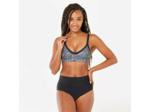 Bas de maillot de bain culotte taille haute natation Femme - Eva noir
