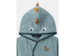 Peignoir bleu à capuche dinosaure Garçon