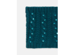 Snood en tricot bleu canard pour fille