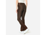 Legging de fitness bas droit femme, marron