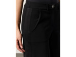 Pantalon long large uni NOIR Femme
