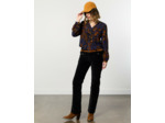 Blouse manches longues imprimée NOIR Femme