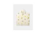 Poncho de bain écru à capuche et imprimé citron pour filles et bébés