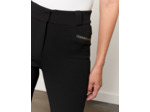 Pantalon 7/8 cigarette uni NOIR Femme