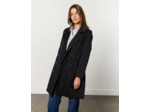 Trench longue uni NOIR Femme
