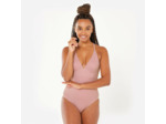 Maillot de bain 1 pièce surf rayé Femme - Bea rouge et blanc
