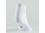 CHAUSSETTES DE TENNIS MI-HAUTES RS 100 BLANCHE LOT DE 3