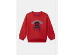 Sweat-shirt rouge à broderie lion Garçon