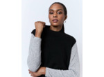Pull épais en mélange laine uni NOIR Femme