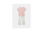 Pyjama rose à imprimé floral pour filles