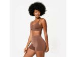 Short danse modern'jazz seamless taille haute Femme - marron foncé