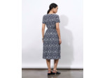 Robe midi imprimé à fleurs MARINE