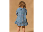 Robe en jean fleuri
