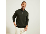 Pull col montant demi zippé - Vert kaki