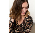 Top manches longues imprimé MARRON Femme