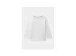 T-shirt blanc à manches longues pour garçon avec imprimé animal