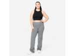 Legging de fitness évasé en coton femme, gris
