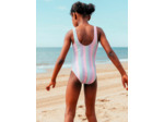 Maillot de bain une pièce rayé