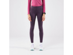 Legging chaud de running Femme, KIPRUN Run 500 Warm Aubergine
