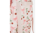 Sac à linge style sac à dos à motif nœud et cerise