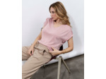 Top manches courtes uni ROSE PALE Femme