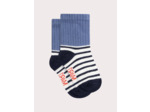Chaussettes rayées bleues pour bébé garçon