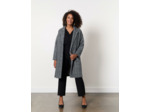 Manteau long uni ANTHRACITE Femme