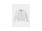 cardigan écru à fleurs