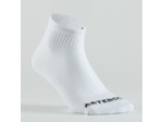 CHAUSSETTES DE TENNIS MI-HAUTES RS 100 BLANCHE LOT DE 3