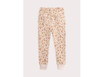 Bas de jogging écru imprimé léopard pour fille