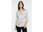 Blouse col mao imprimé jungle