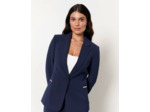 Veste mi-longue unie MARINE Femme