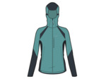 Veste hybride sprint synthétique & laine alpinisme femme - bleu gris