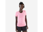 T-shirt running & trail sans couture femme - kiprun run 500 confort rose