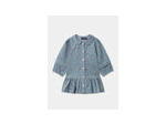 Robe Bébé Fille bleu gris imprimé fleurs