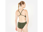 Maillot 1 pièce ultra résistant au chlore natation - Arena solid water Kaki