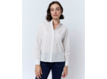 Blouse manches longues unie BLANC Femme