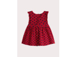 Robe rouge à imprimé cœur pour bébé fille