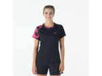 T-Shirt de Badminton Femme Lite 560 - Noir/Fluo
