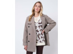 Manteau court uni TAUPE Femme