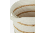 Panier de rangement tissé de taille moyenne à rayures