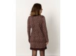 Robe courte avec motifs MARRON