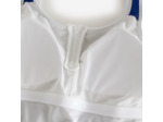 Maillot de bain 1 pièce natation Femme - Heva Joy zip bleu