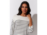 Pull marinière rayé BLANC Femme